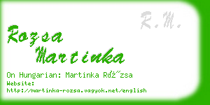 rozsa martinka business card
